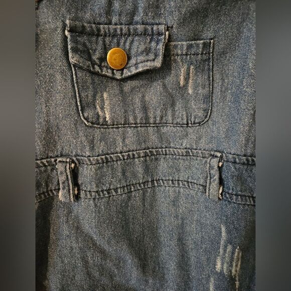 Toddler Jeans Romper - Picture 2 of 3